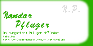 nandor pfluger business card